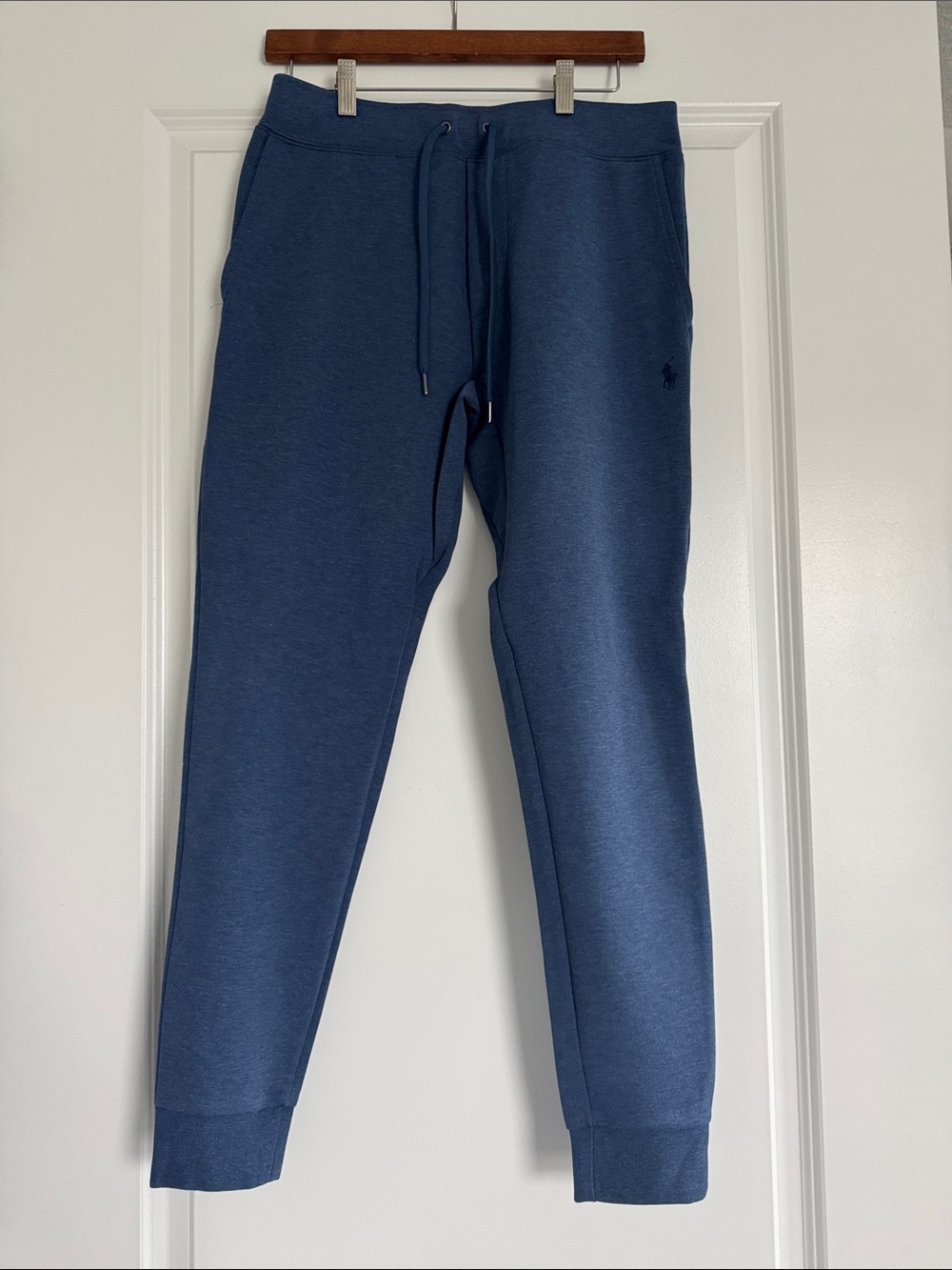 NWOT Polo Ralph Lauren Mens Marl Blue Sweatpants w Back Pocket S